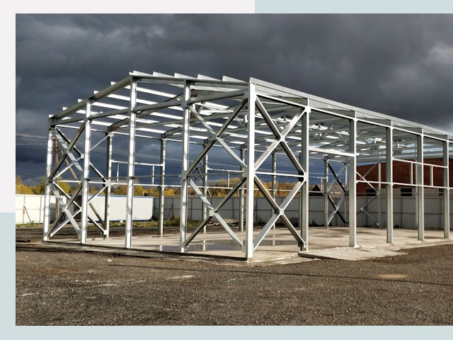 Двускатные ангары в Новодвинск от 614 руб. за квадрат