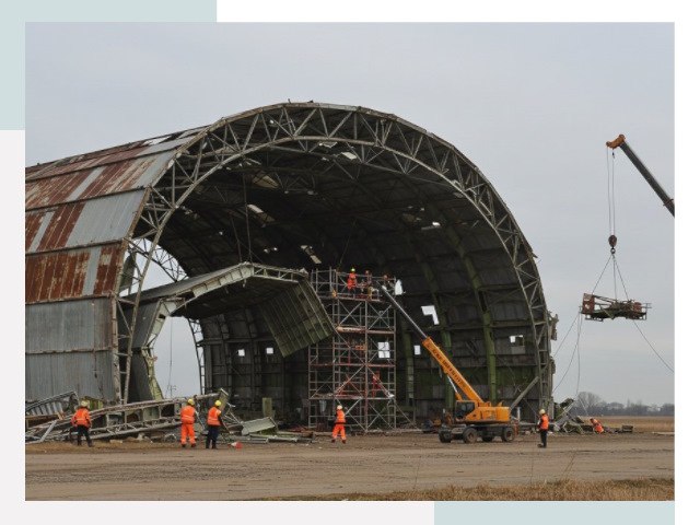 Демонтаж ангаров в Новодвинске