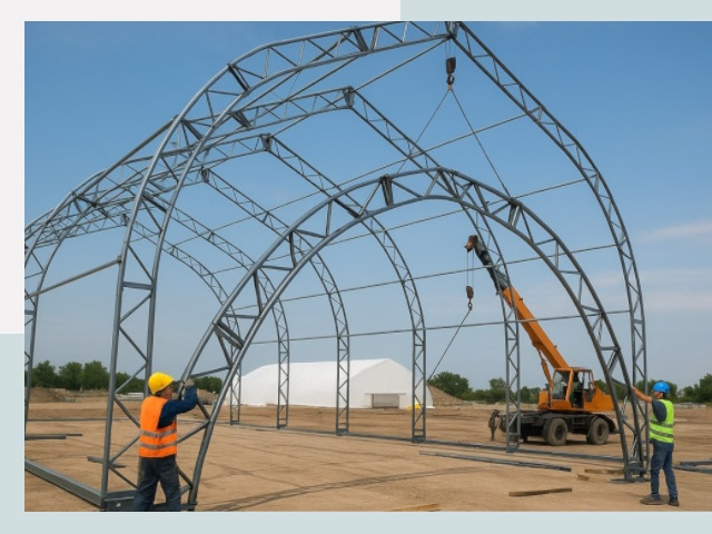 Монтаж ангаров в Новодвинске от 614 руб. - Надежно и быстро